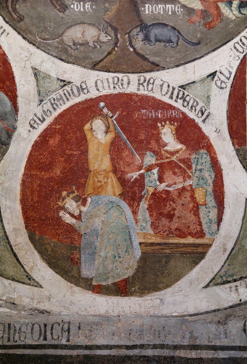 La mort de Cyrus, roi de Perse, détail de La Roue de Barlaam - Cristoforo di & Piero Meo di Bindoccio