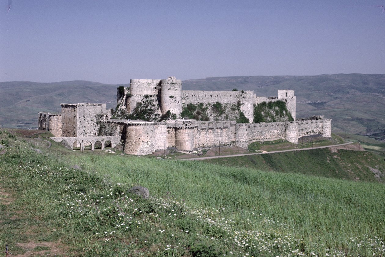 Vue générale de la forteresse de Krak des Chevaliers, c.1143 - Crusader Period