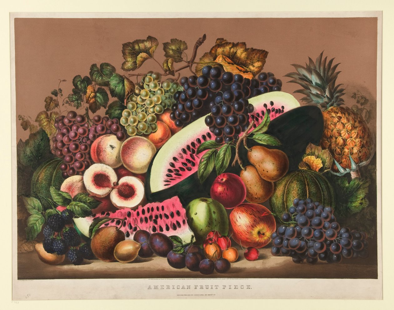 Pièce de fruits américains - Currier and Ives