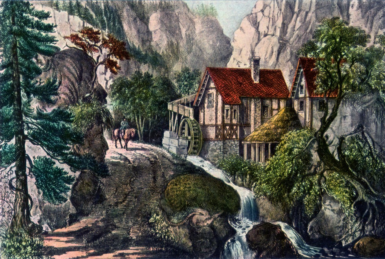 Ancien Moulin Suisse, 1872 - Currier and Ives