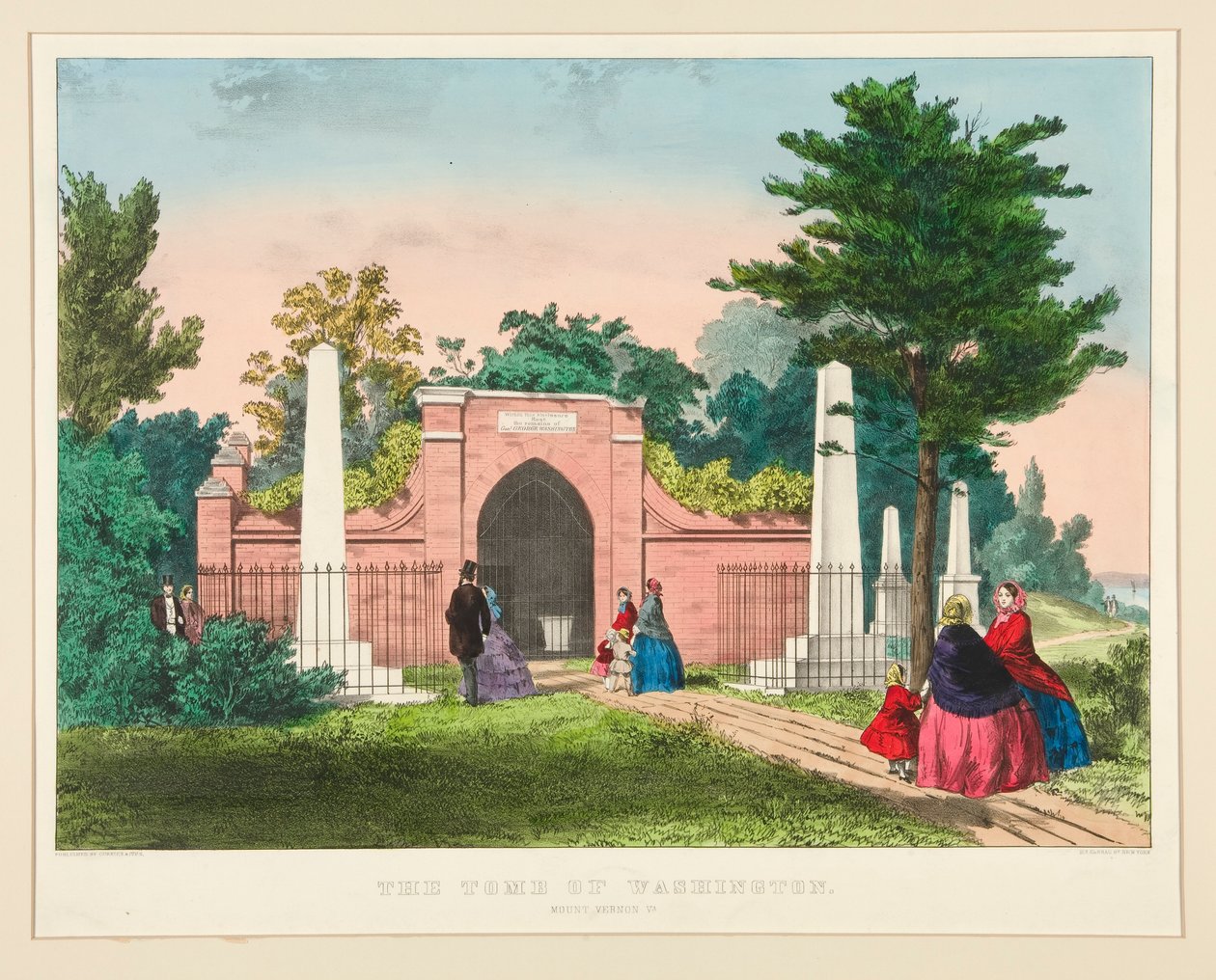 Le Tombeau de Washington, Mount Vernon, VA - Currier and Ives
