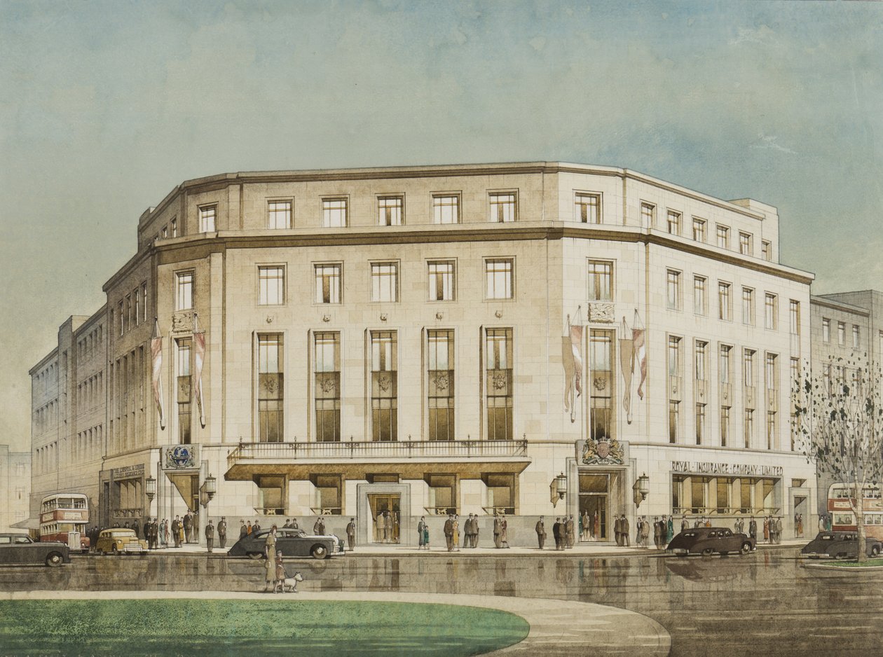 The Royal Insurance Company, Plymouth, conçu par Thomas Smith Tait - Cyril Farey