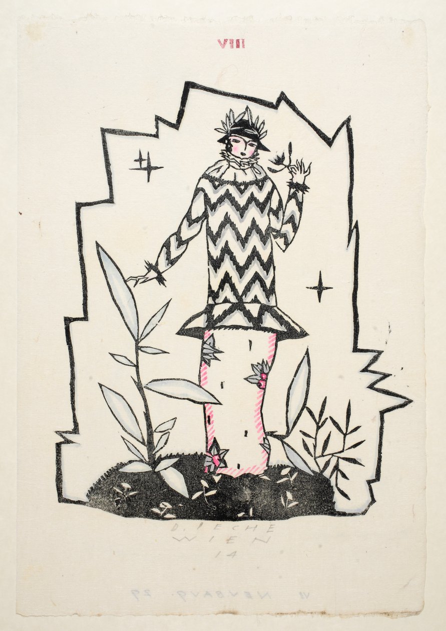 Design pour une robe de jour, 1914, Planche 8, Livre 1, illustration de 