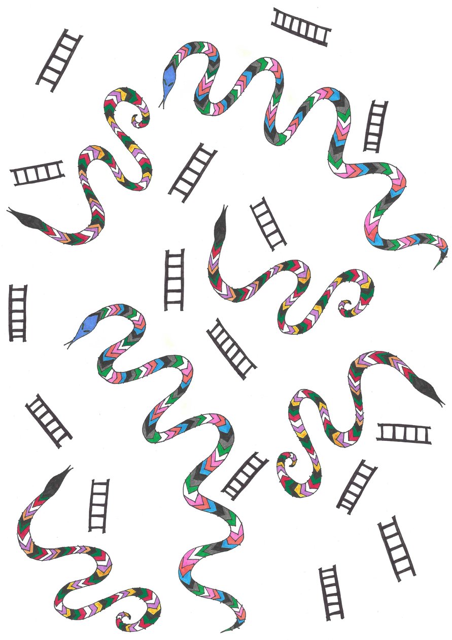 Serpents et échelles, 2024 (techniques mixtes) - Daisy de Villeneuve