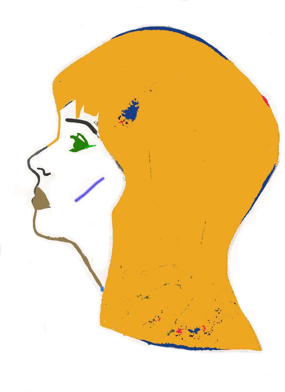 Yellow Head,2017 (feutre sur papier) - Daisy de Villeneuve
