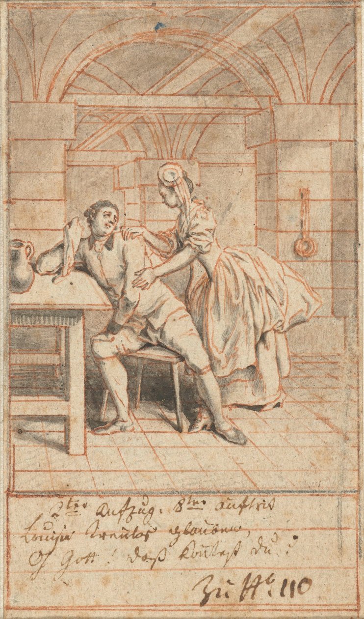 Louise visitant Alexis en prison - Daniel Nikolaus Chodowiecki