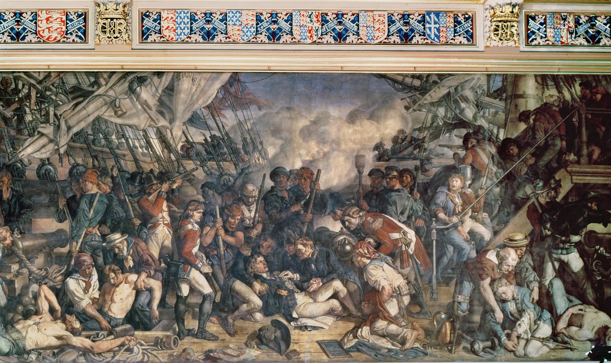 La mort de Nelson, détail du pont inférieur du Victory - Daniel Maclise