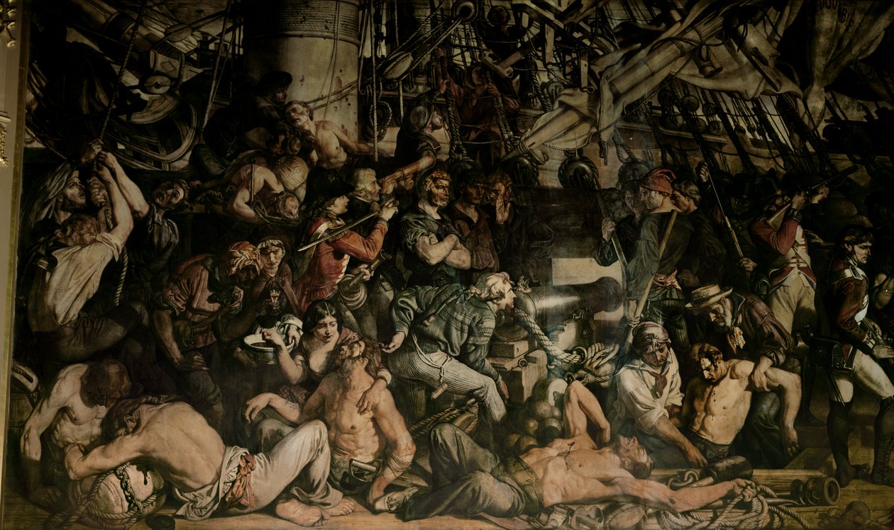 La Mort de Nelson, détail du pont inférieur du Victory - Daniel Maclise