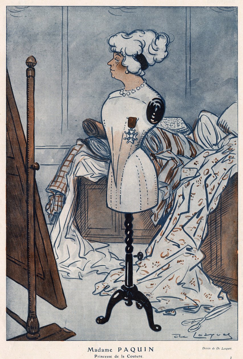 Madame Jeanne Paquin (1869-1936), couturière française, représentée avec la croix de la Légion d
