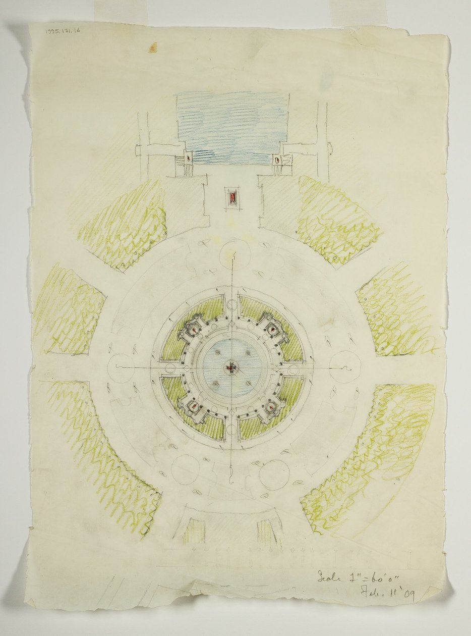 Potomac Round Point, Washington D.C., plan de la piscine circulaire, 1909 - Daniel Burnham