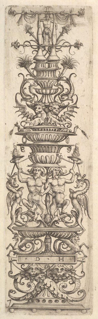 Candélabre grotesque, vers 1485-1536 - Daniel Hopfer