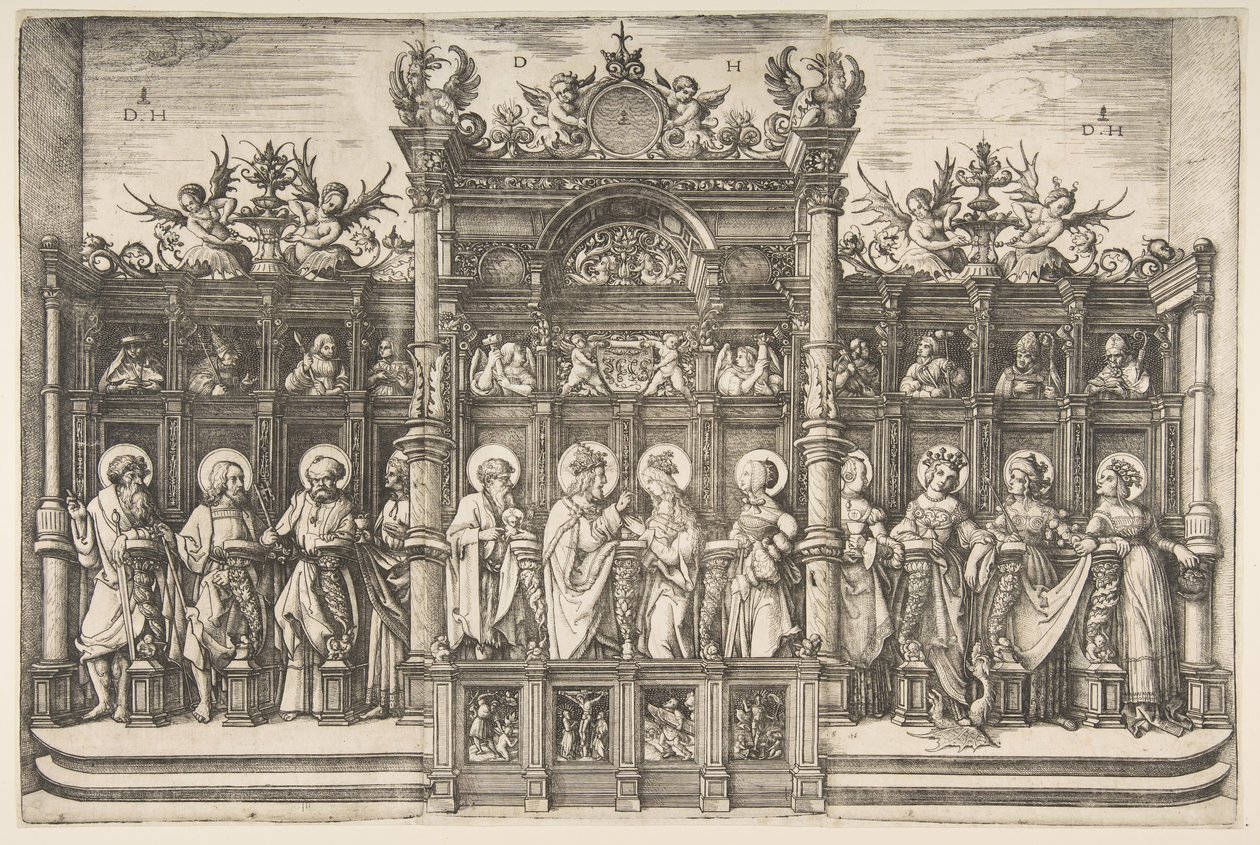 Grand stalle de chœur avec Christ bénissant la Vierge, vers 1518-20 - Daniel Hopfer