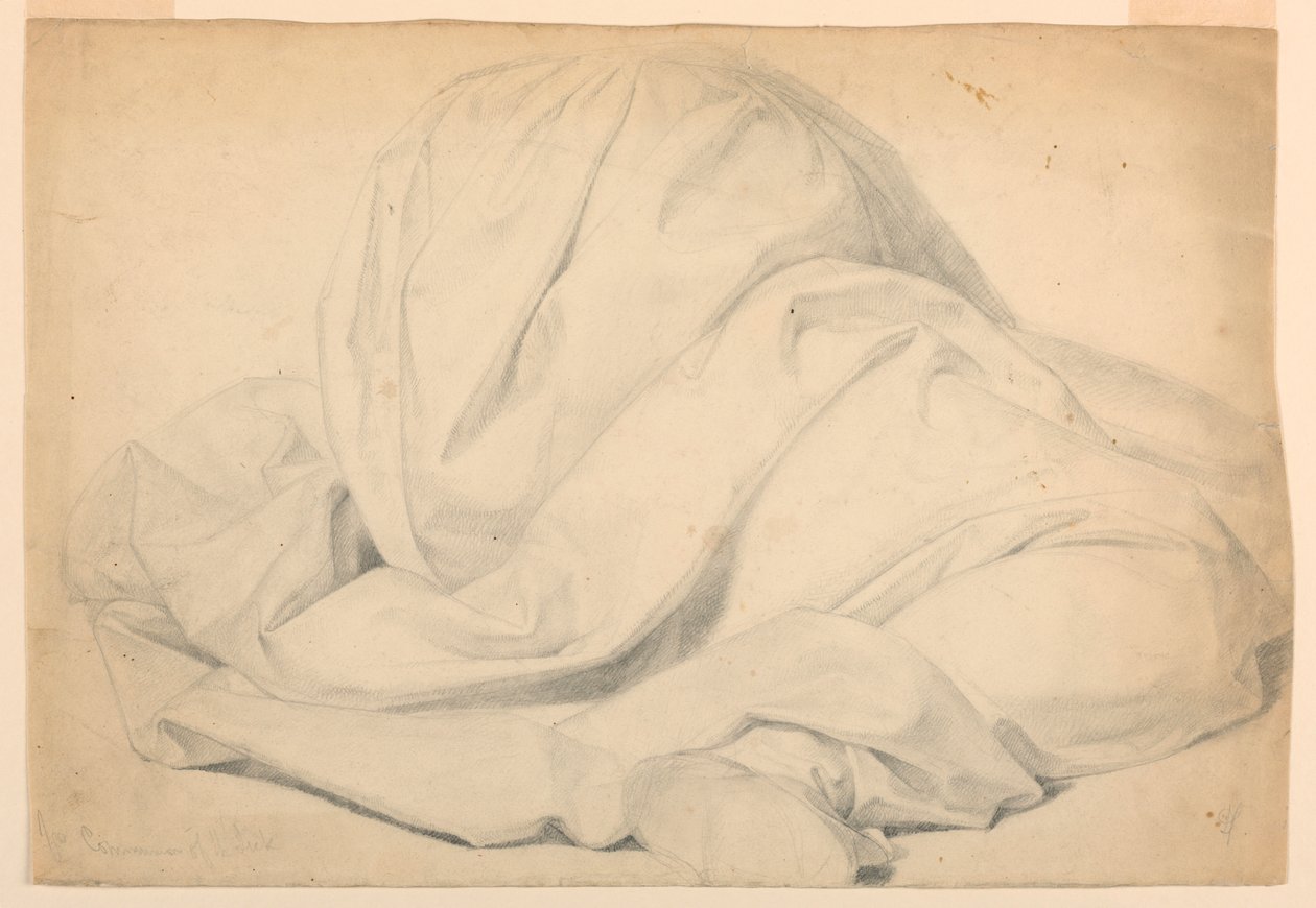 Étude de draperie pour "Communion des malades" - Daniel Huntington