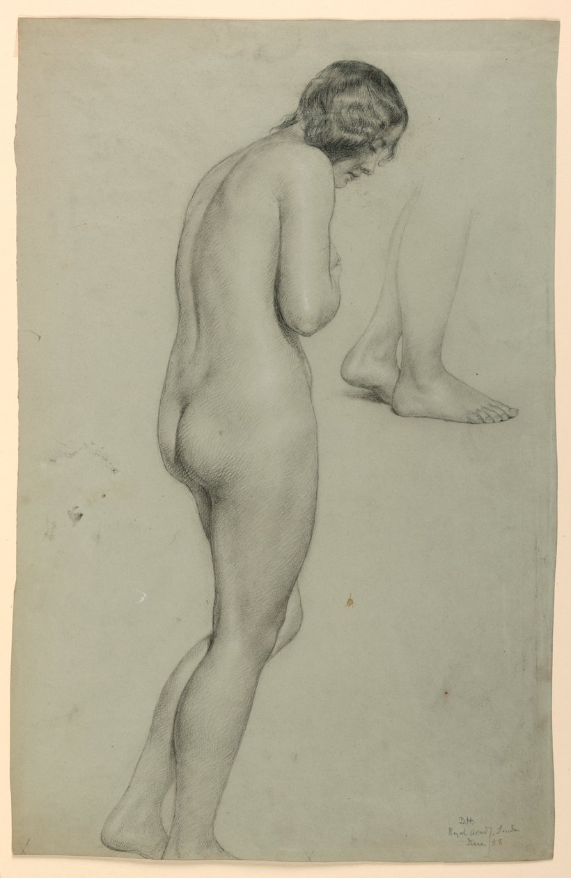 Dessin, Nu féminin, 1858 - Daniel Huntington