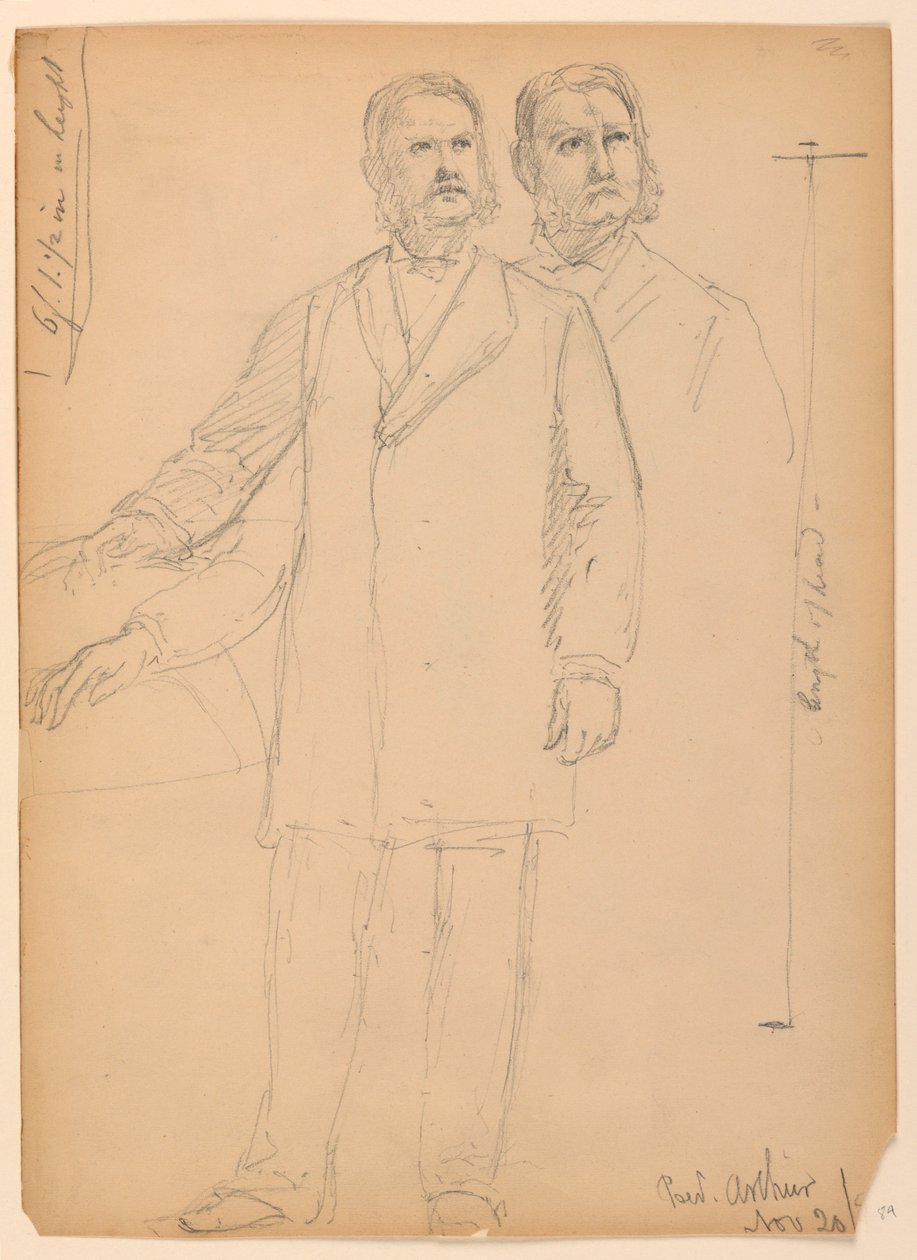 Dessin, Président Chester A. Arth, 1850 - Daniel Huntington