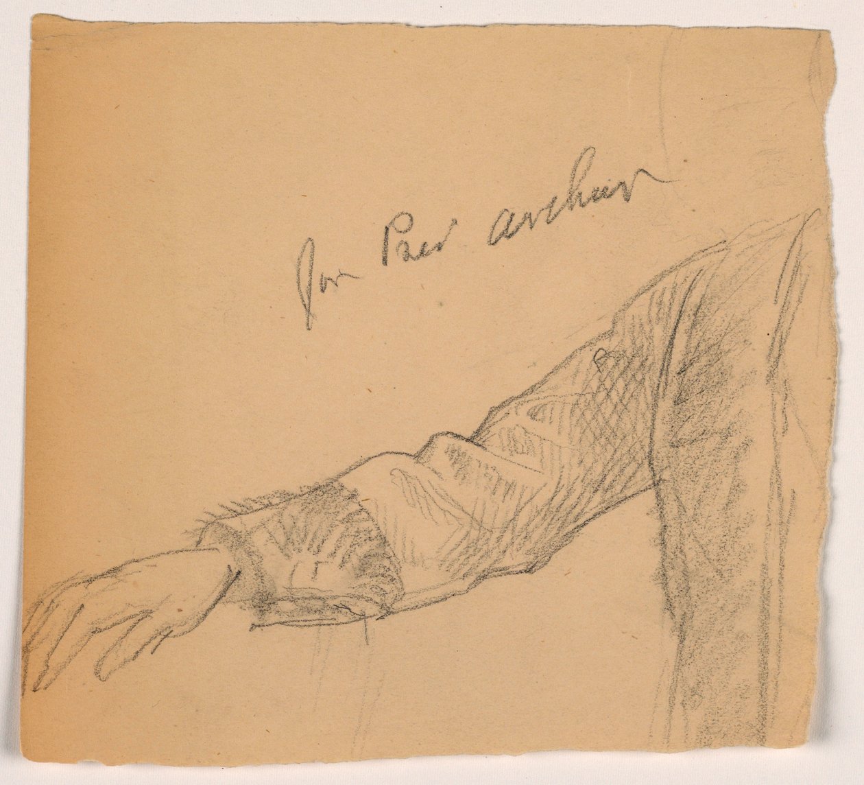 Dessin, bras droit du président Chester A. Arthur, 1884 - Daniel Huntington