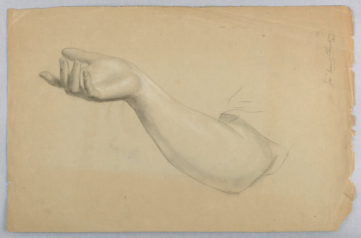 Dessin, étude pour "Une leçon de charité", 1850 - Daniel Huntington