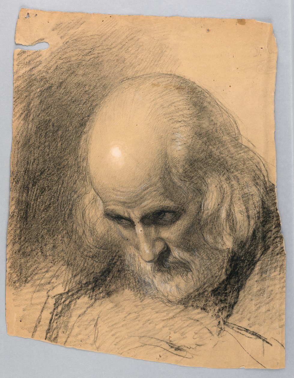 Dessin, étude pour "Une leçon de charité", 1863 - Daniel Huntington