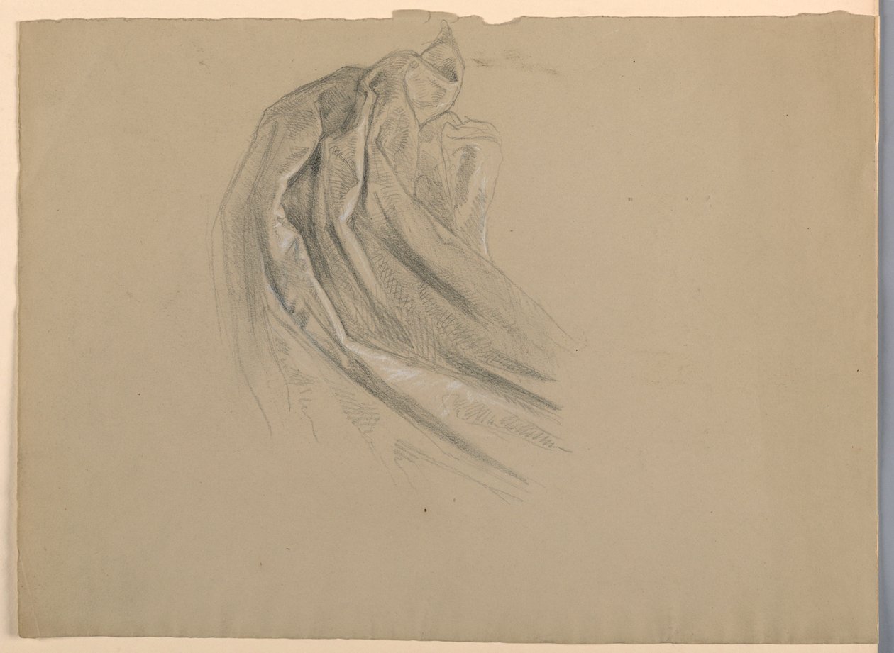 Dessin, étude pour "Une Madeleine", D, 1852 - Daniel Huntington