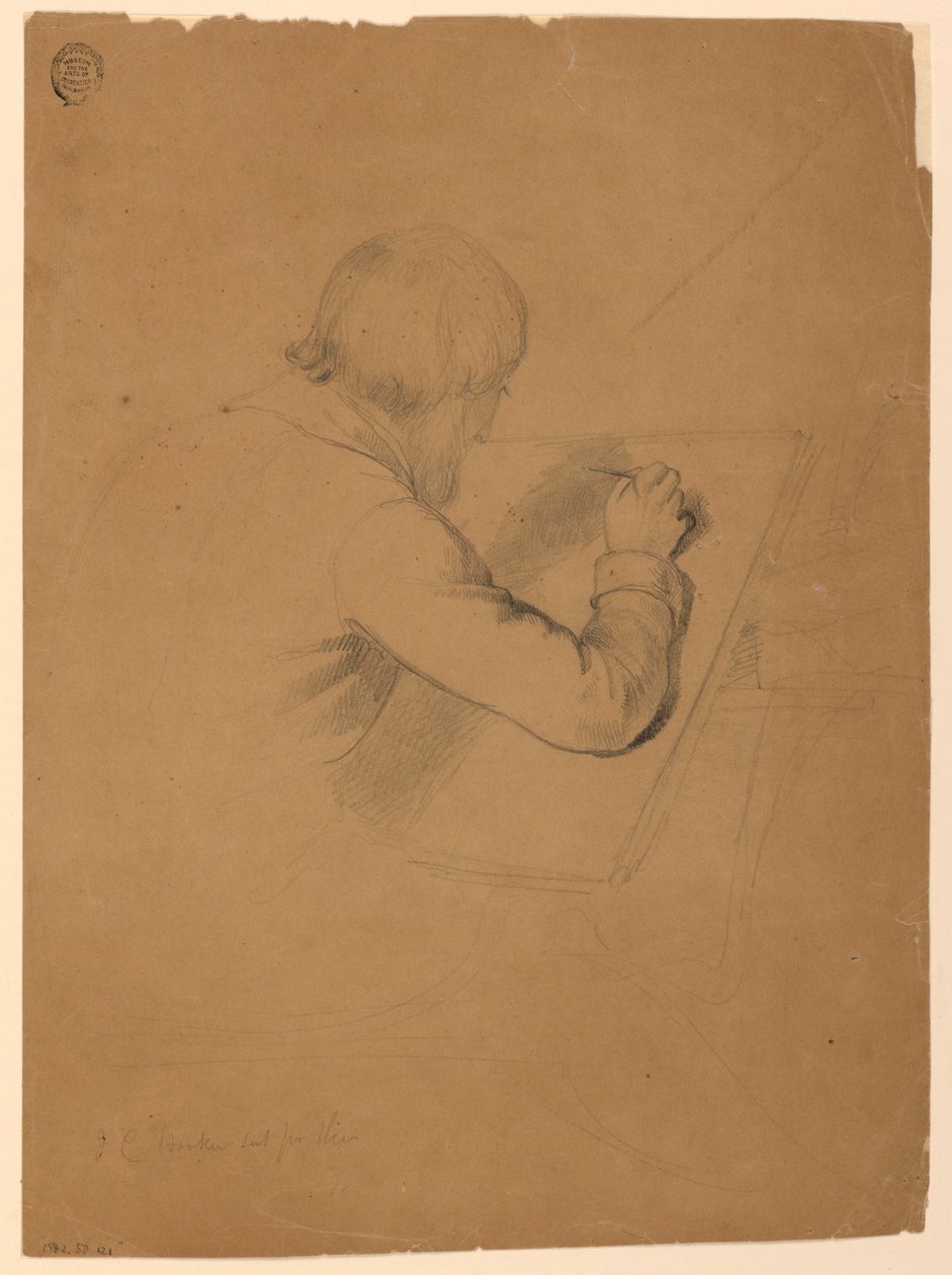 Dessin, étude pour la "Communion des malades", 1844-45 - Daniel Huntington