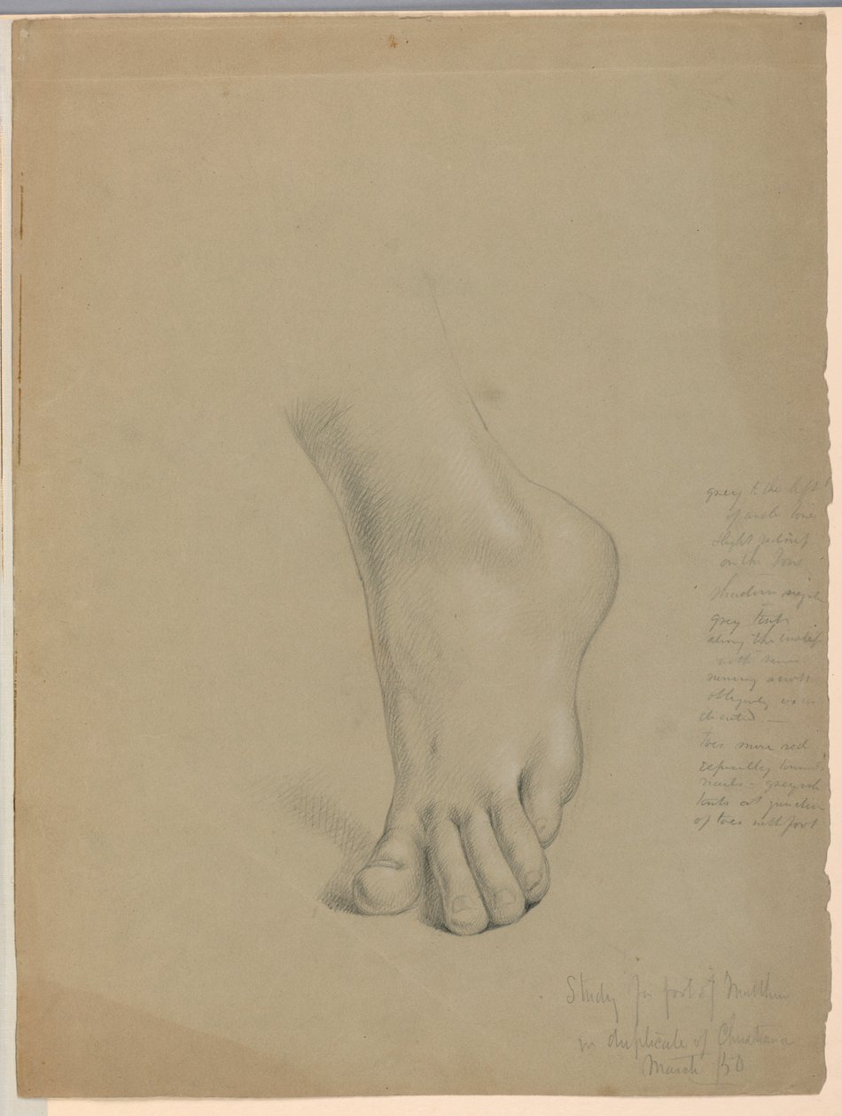 Dessin, étude pour le duplicata de "Christiana", mars 1850 - Daniel Huntington