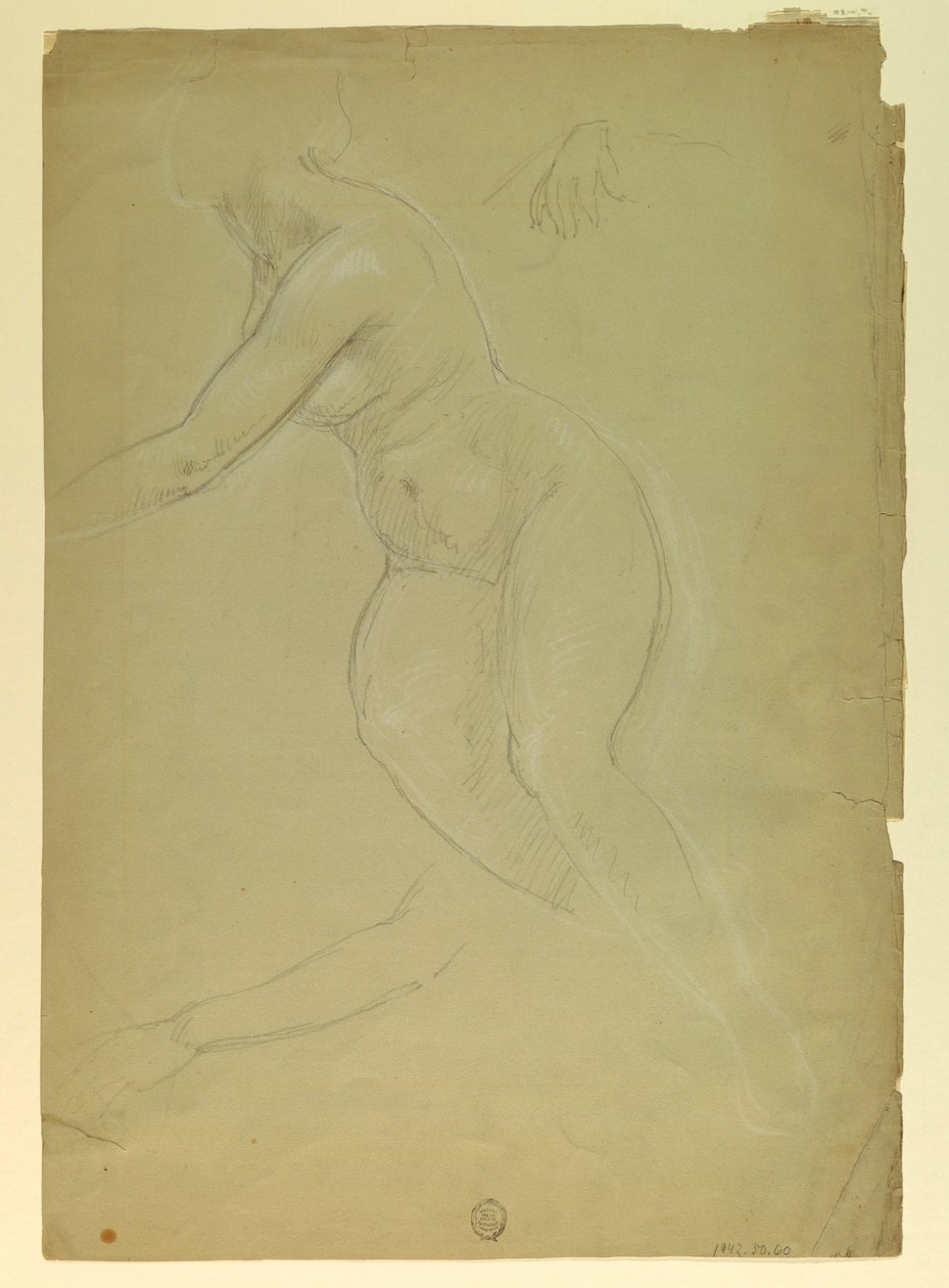 Dessin, étude pour "Justice et Pe, 1886 - Daniel Huntington