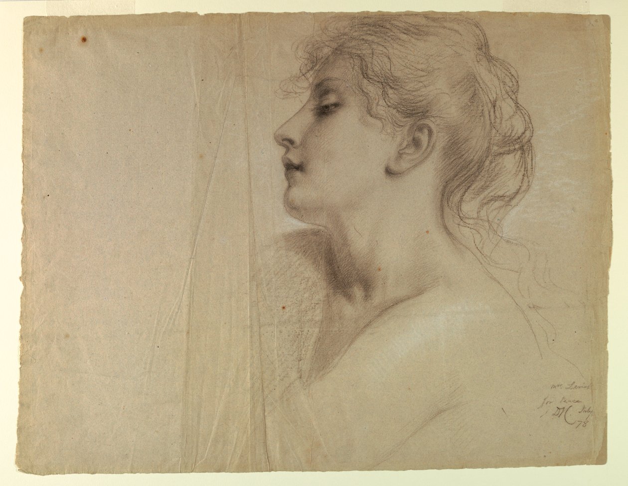 Dessin, étude pour " Justice et Pe ", 7 juillet 1878 - Daniel Huntington