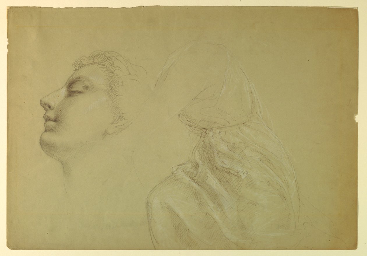 Dessin, étude pour "Justice et Paix", 1886 - Daniel Huntington