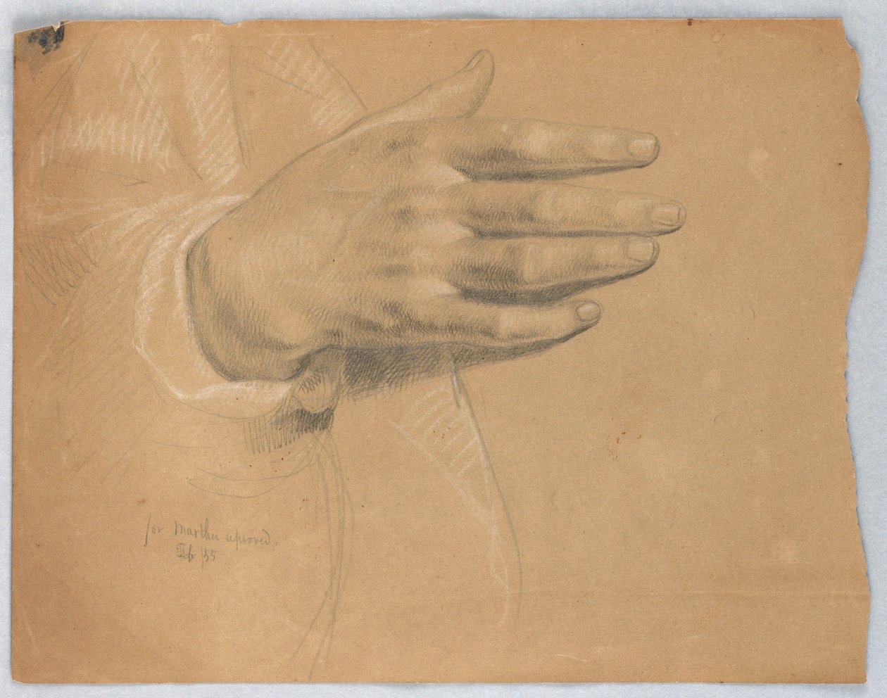 Dessin, étude pour "Martha Reprove", février 1855 - Daniel Huntington