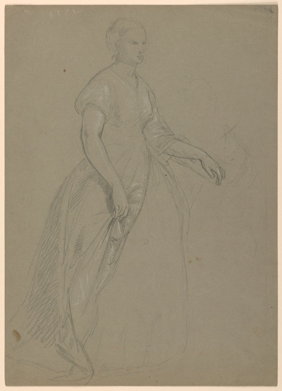 Dessin, étude pour la "Réception de Martha Washington", 1860 - Daniel Huntington