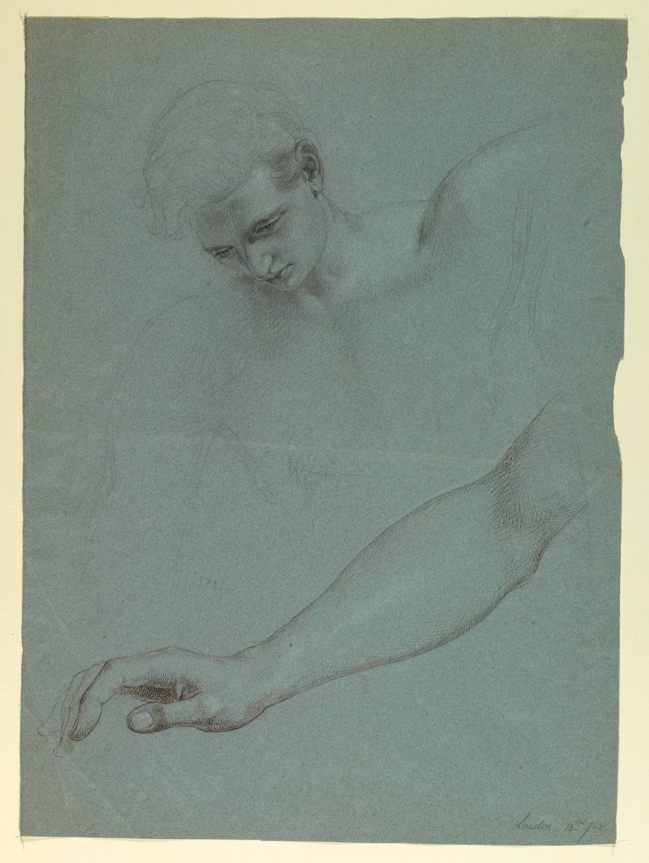 Dessin, étude pour "Le rêve de Mercy", 1857-58 - Daniel Huntington