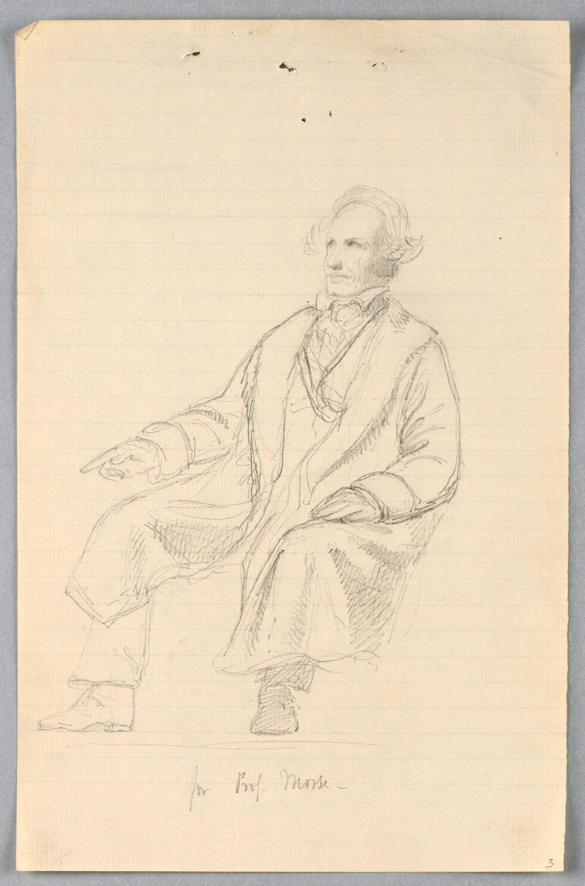 Dessin, étude pour le "Groupe scientifique", 1858 - Daniel Huntington