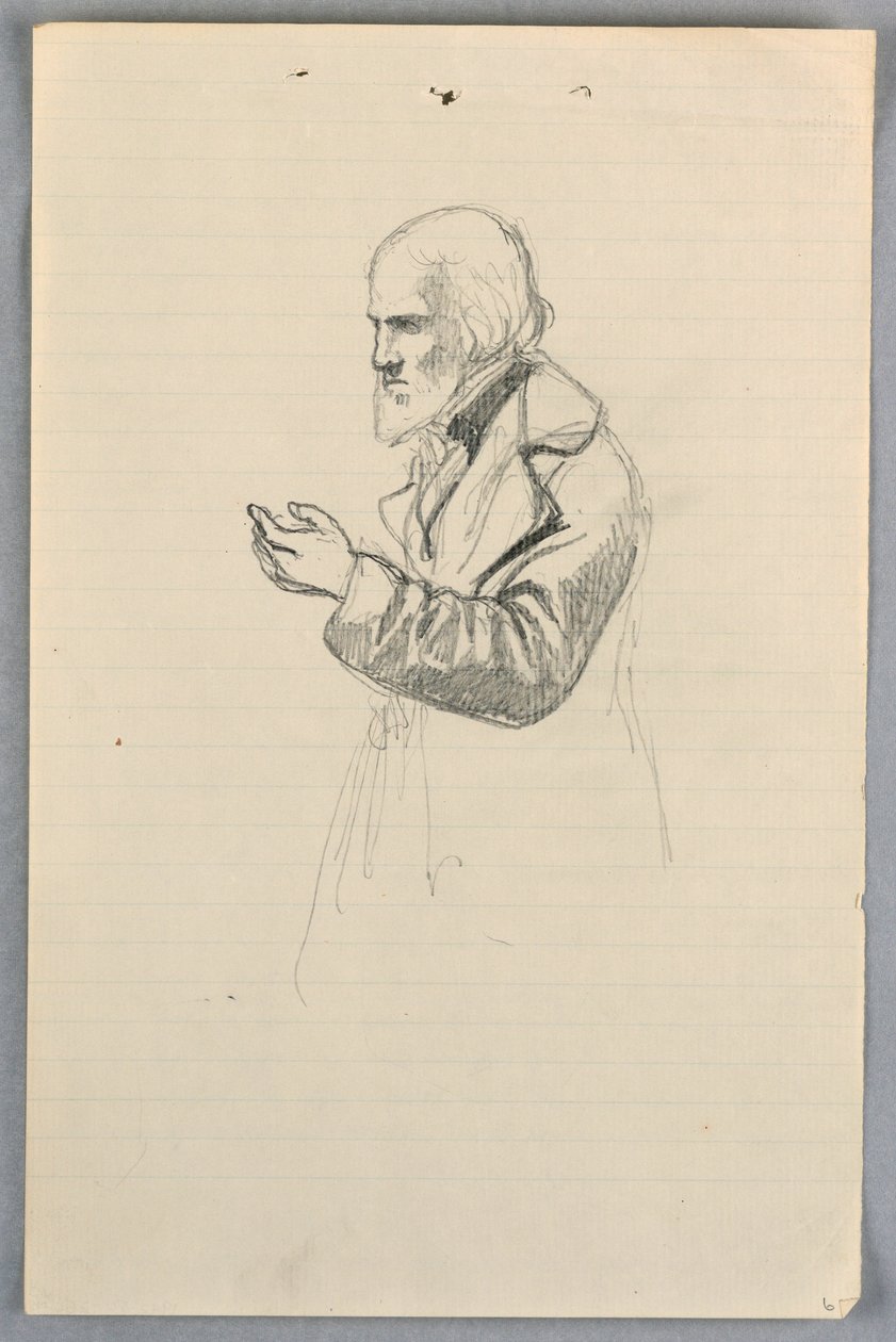 Dessin, étude pour le "Groupe scientifique", 1858 - Daniel Huntington