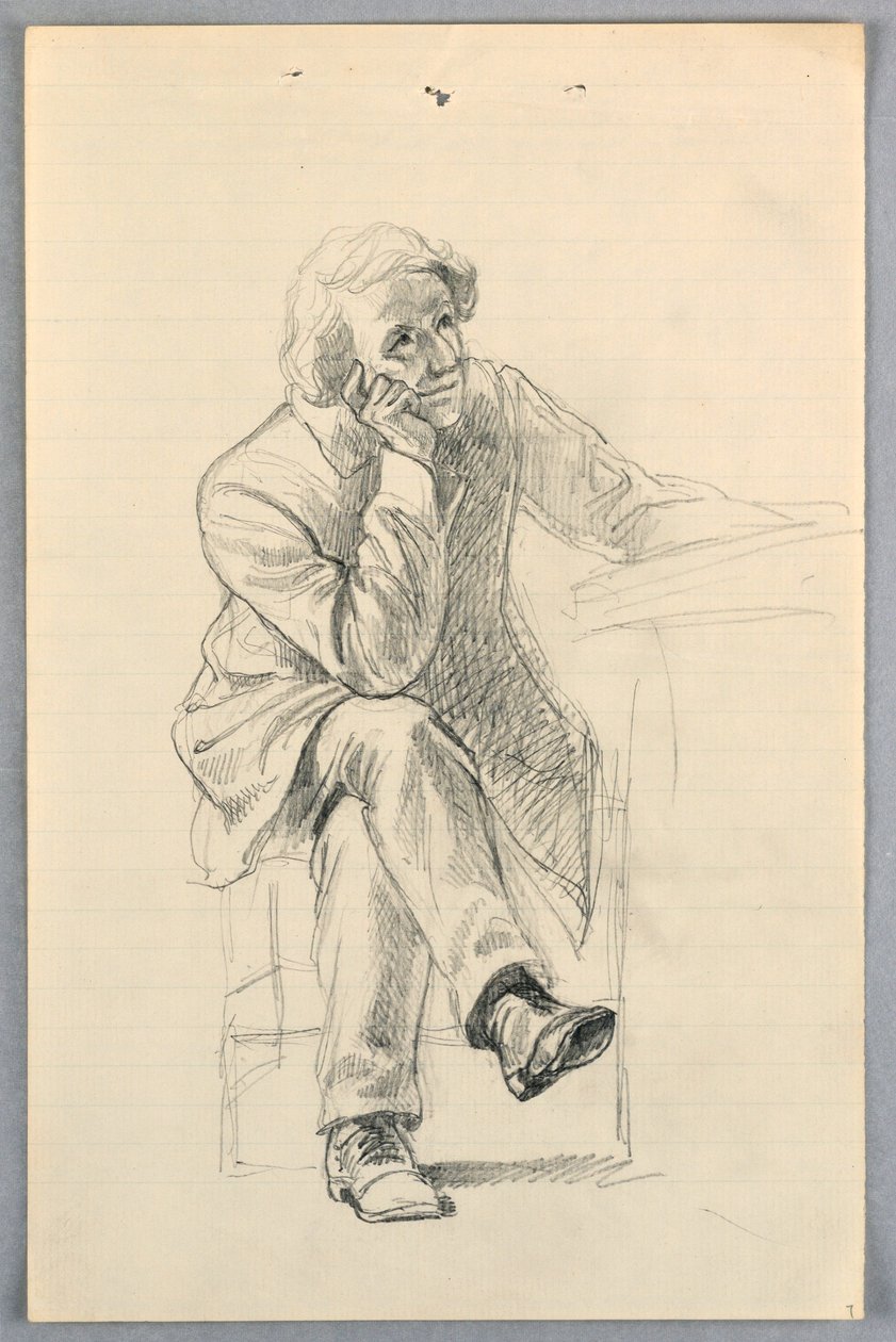 Dessin, étude pour le "Groupe scientifique", 1858 - Daniel Huntington
