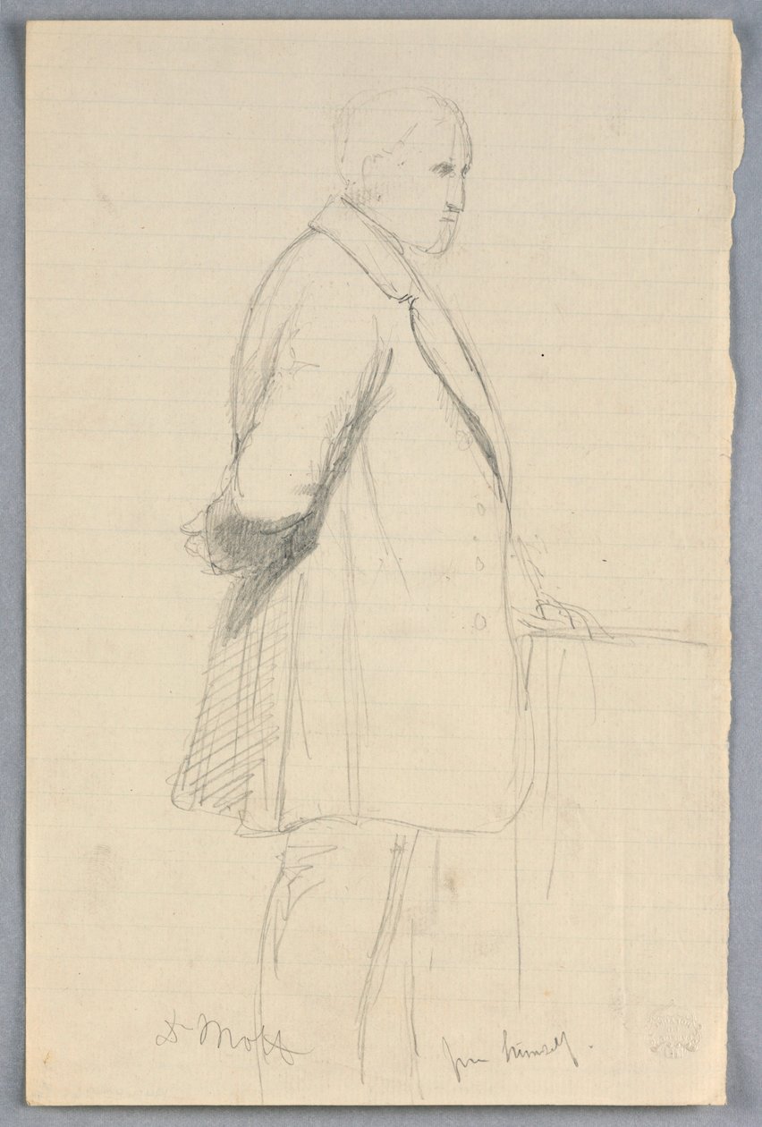 Dessin, étude pour le "Groupe scientifique", 1858 - Daniel Huntington