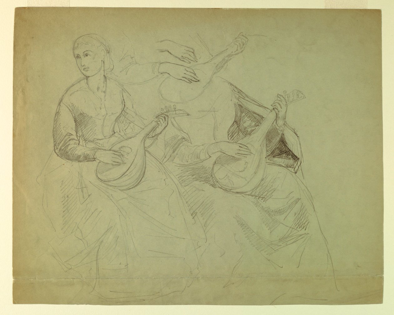 Dessin, étude pour "Titian Showing", 1871-72 - Daniel Huntington