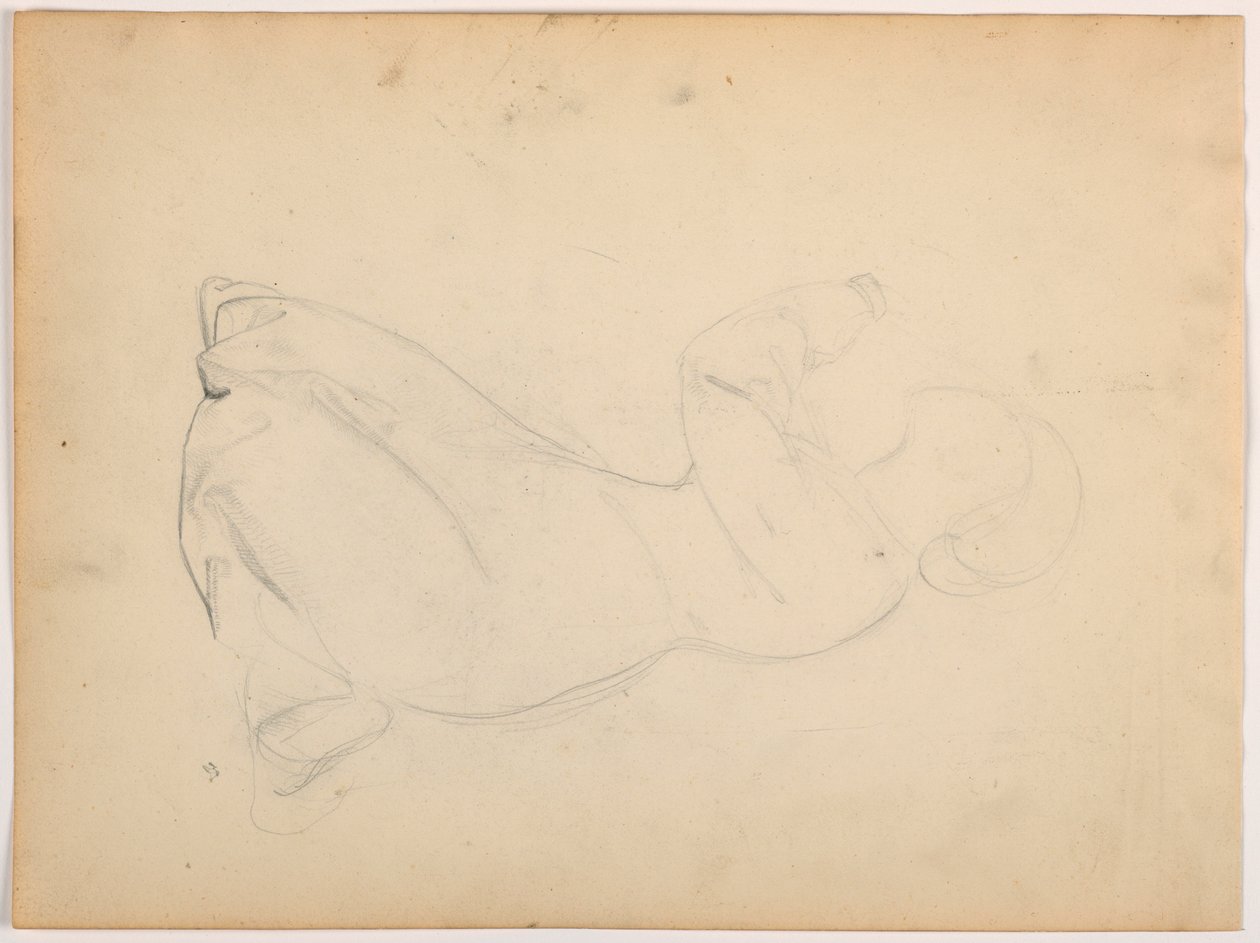 Dessin, Femme agenouillée, vers 1852 - Daniel Huntington