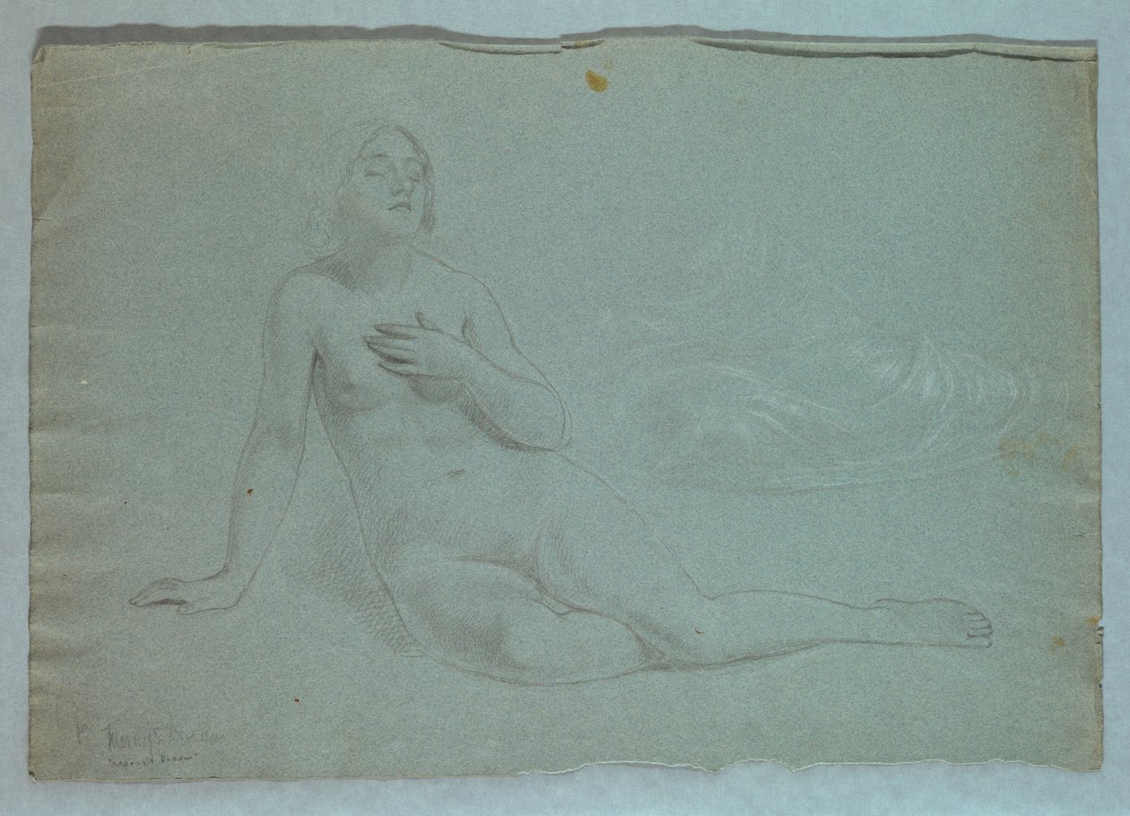 Étude de figure de la Miséricorde pour "Le rêve de la Miséricorde" - Daniel Huntington