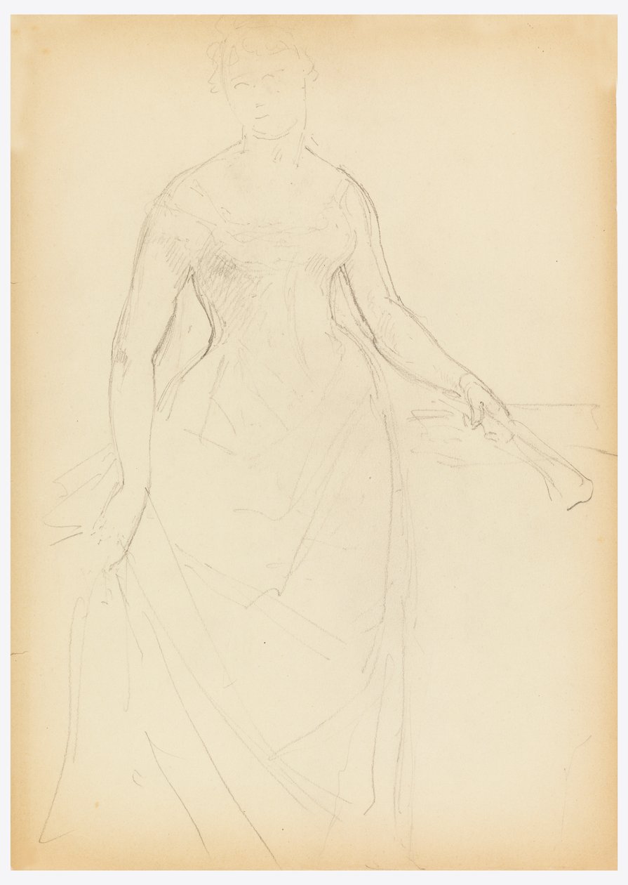 Esquisse pour un portrait de Bella Worsham - Daniel Huntington