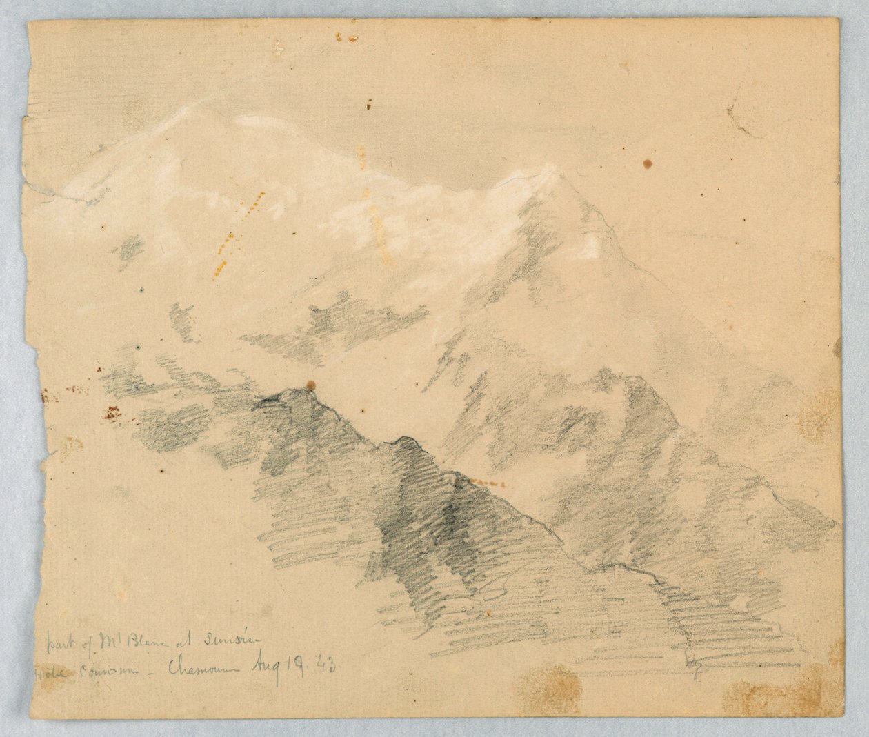 Croquis du Mont Blanc au lever du soleil - Daniel Huntington