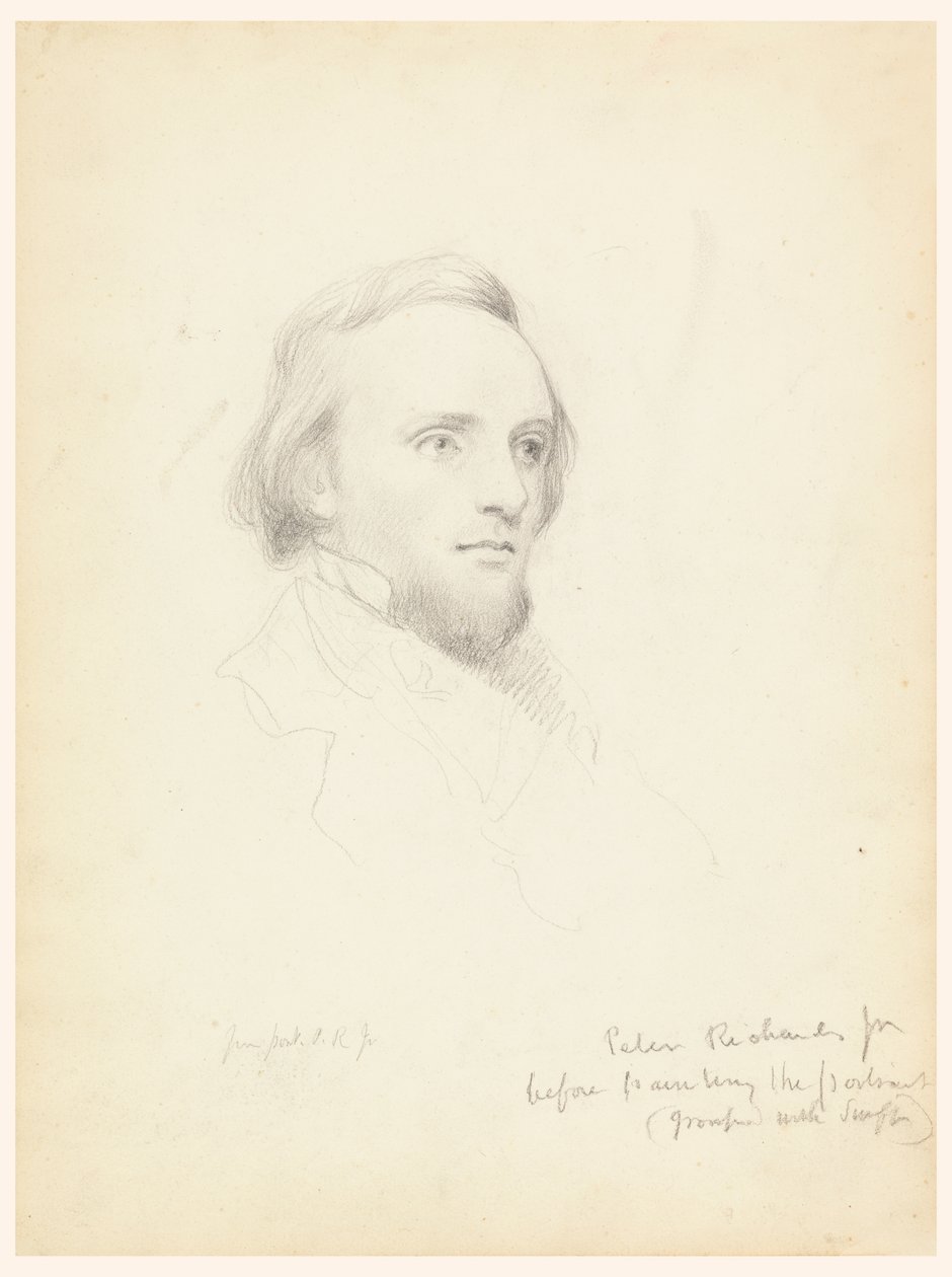 Esquisse de la tête de Peter Richards pour son portrait - Daniel Huntington