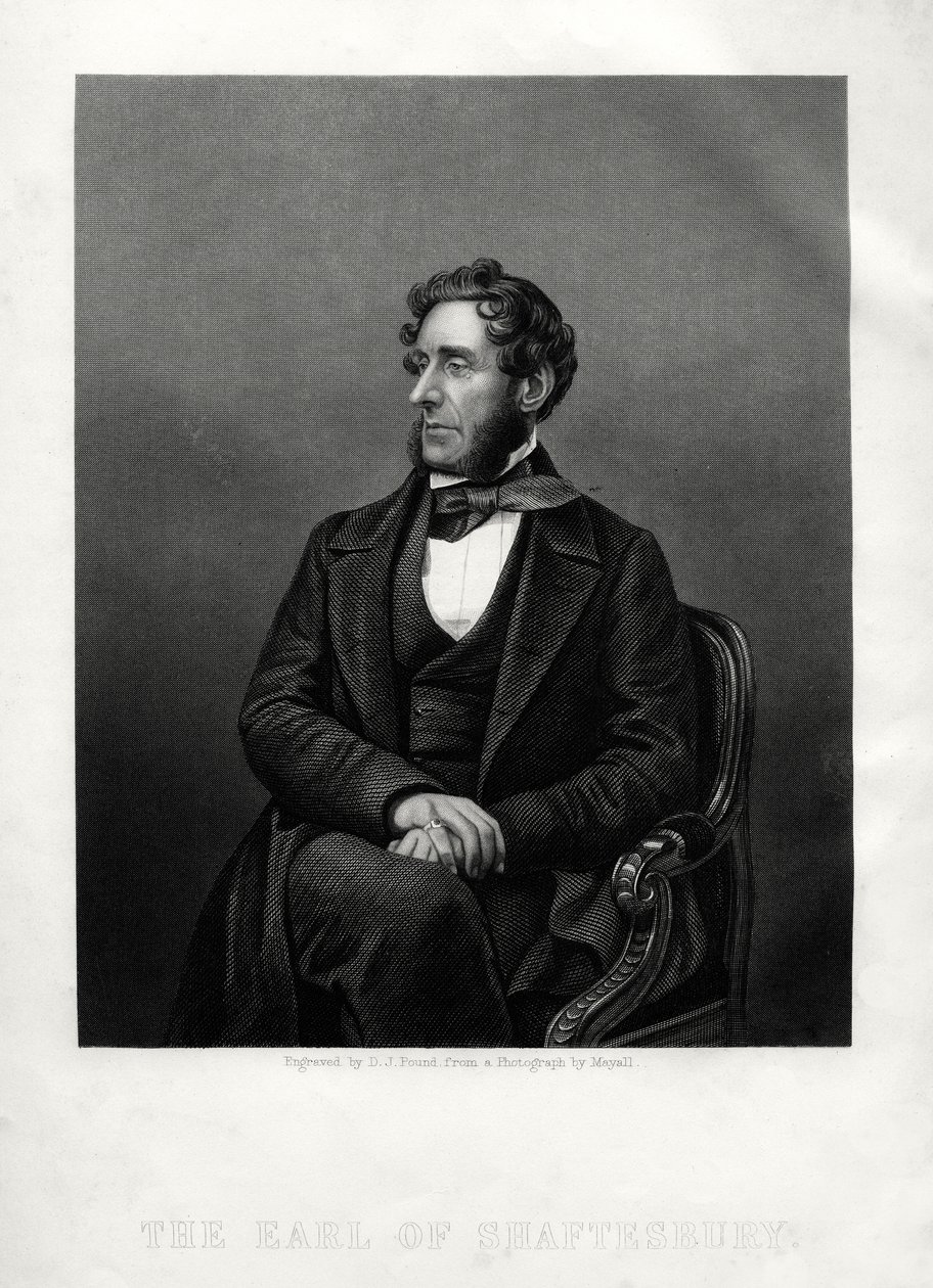 Anthony Ashley Cooper, 7e Comte de Shaftesbury, philanthrope anglais, vers 1880 - Daniel John Pound