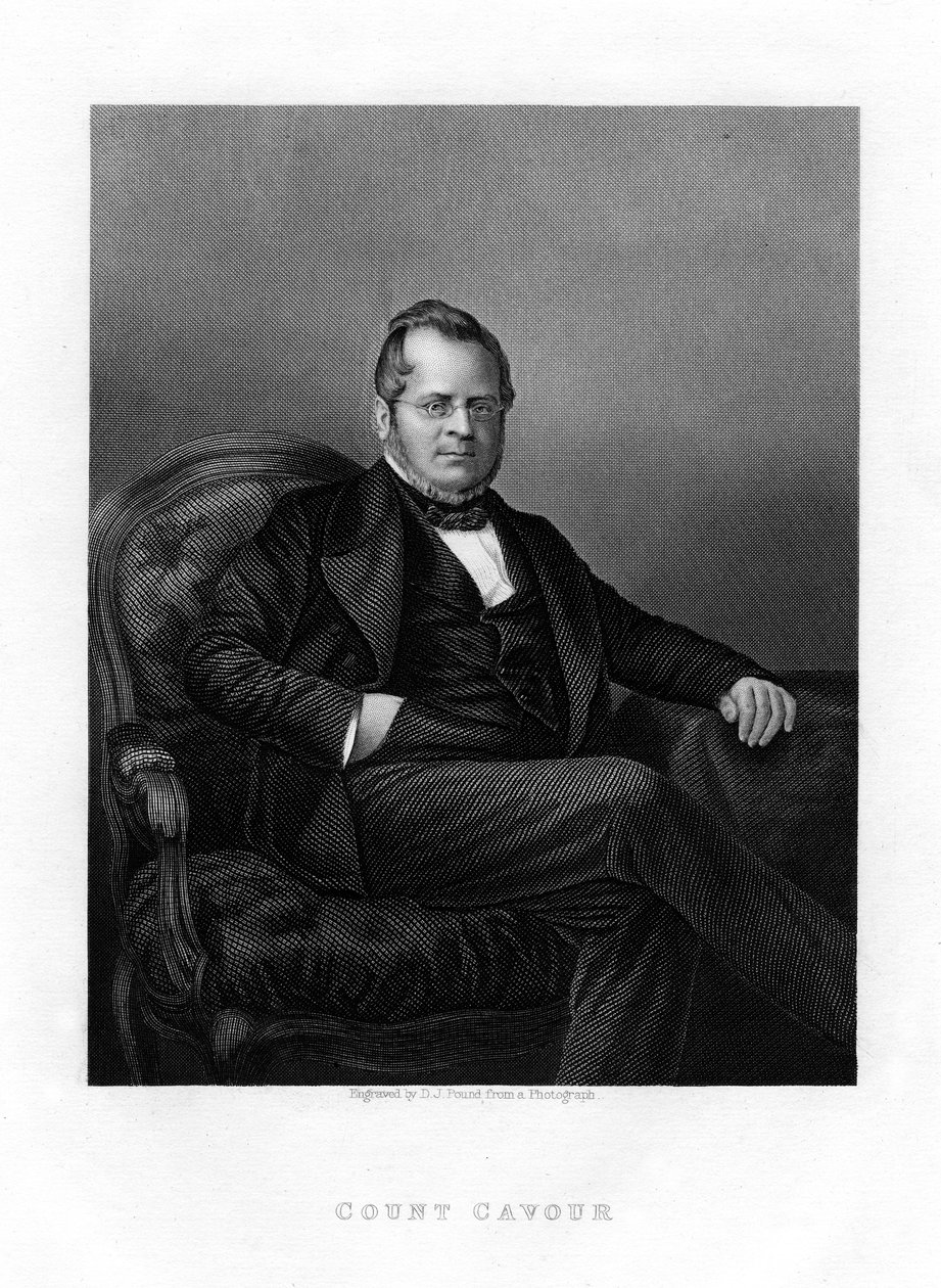 Comte Camillo Benso di Cavour, homme politique italien, 19e siècle - Daniel John Pound