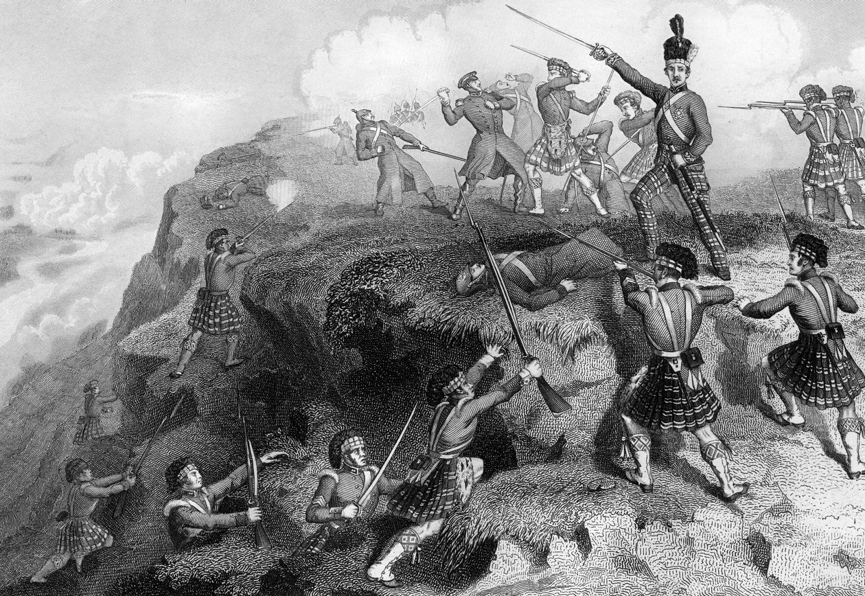 Les Highlanders attaquant la redoute russe, bataille de l