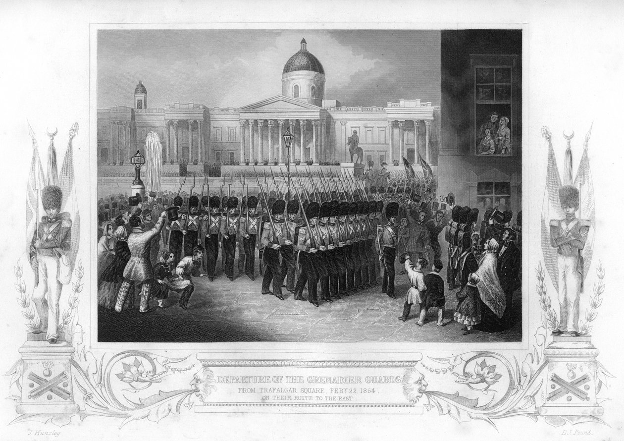 Le départ des Grenadier Guards, Trafalgar Square, Londres - Daniel John Pound