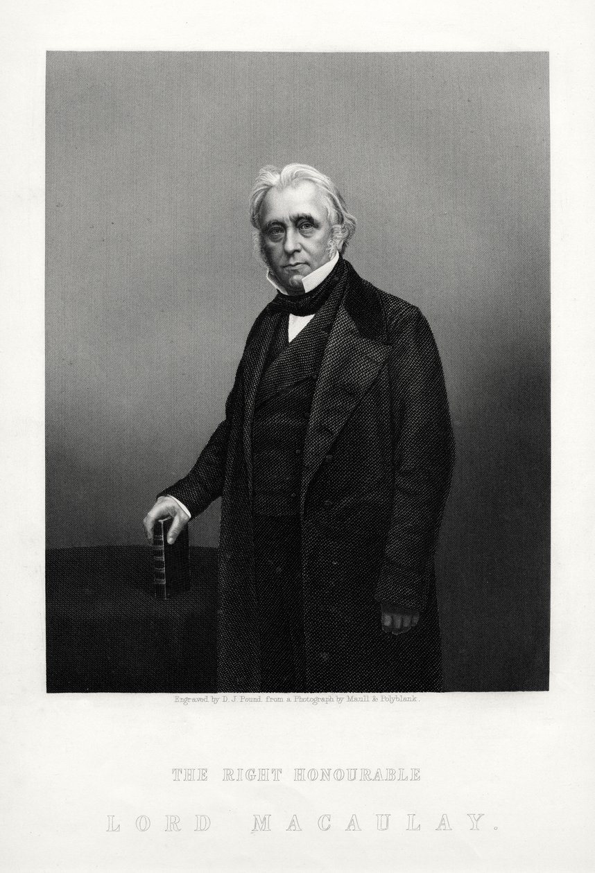 Thomas Babington Macaulay, poète, historien et politicien whig britannique, vers 1880 - Daniel John Pound