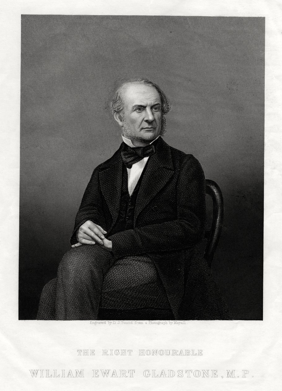 William Ewart Gladstone MP, Premier ministre libéral britannique, 1880 - Daniel John Pound
