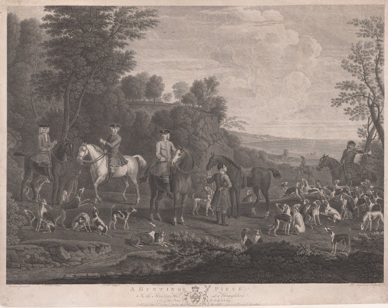 Une scène de chasse dans la salle de chasse à Houghton - Daniel Lerpinière
