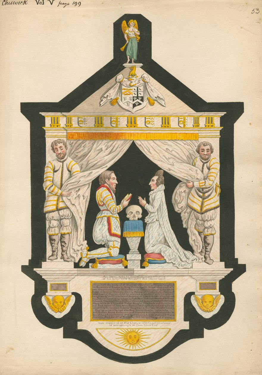 Mémorial à Sir Thomas Chaloner - Daniel Lysons