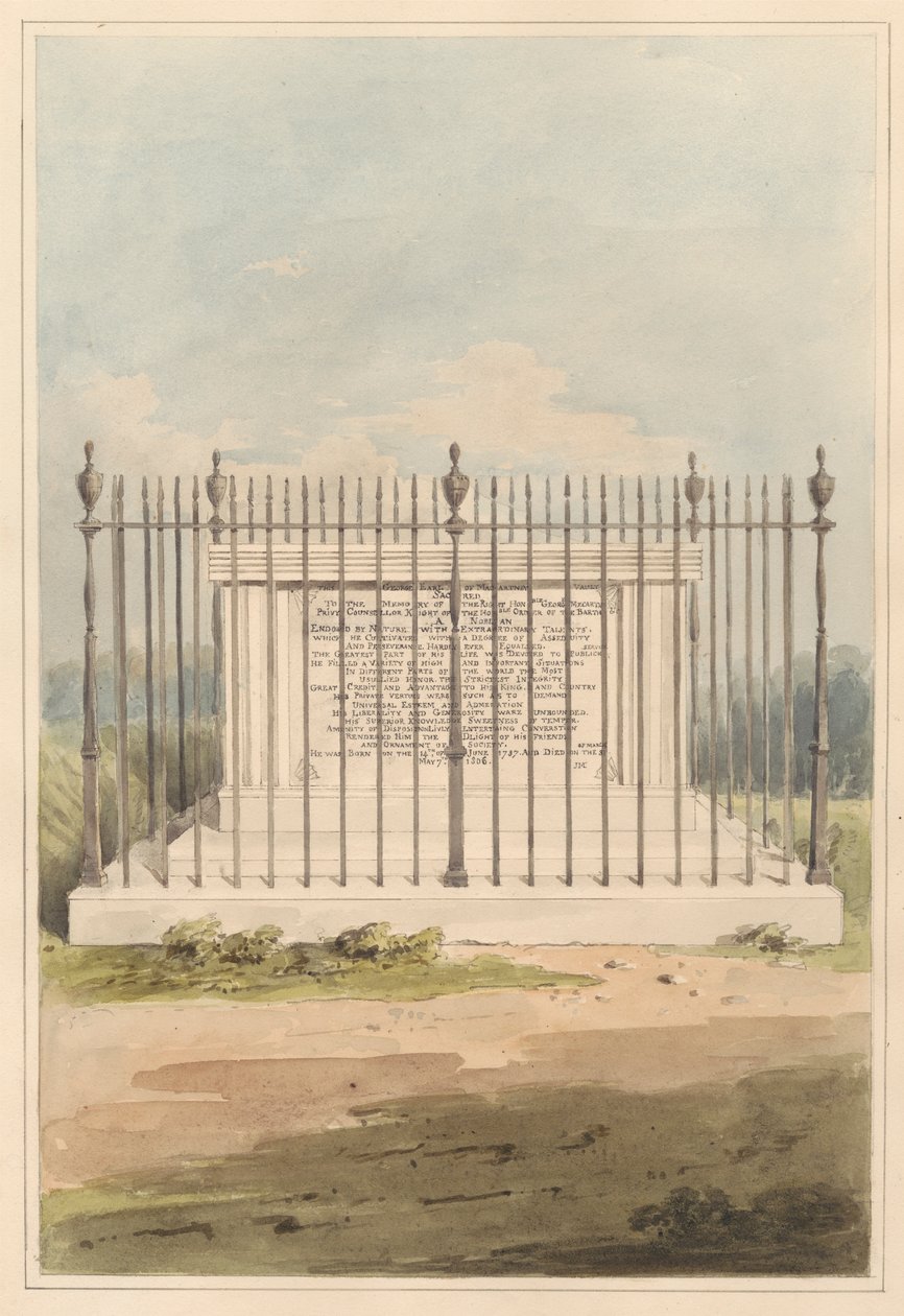 Les environs de Londres : Tombe de George Earl de Macartney, du cimetière de l